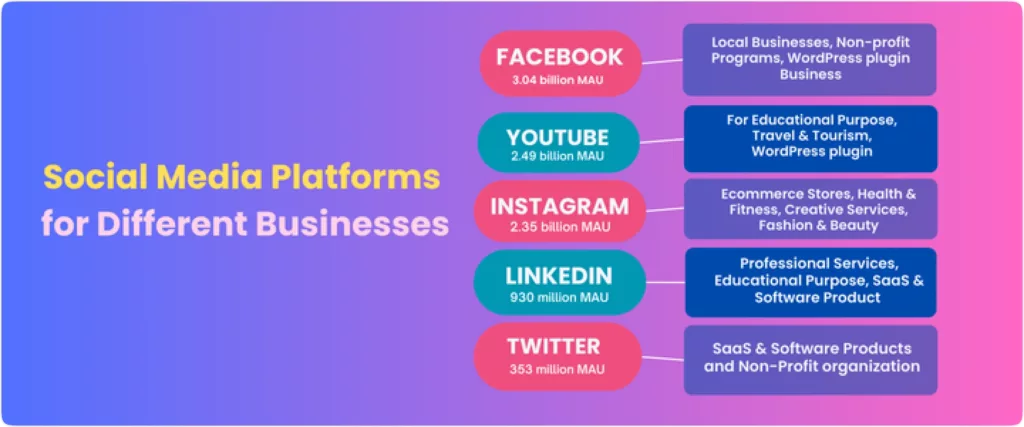 Best Social Media Platforms for Different Category of Business
